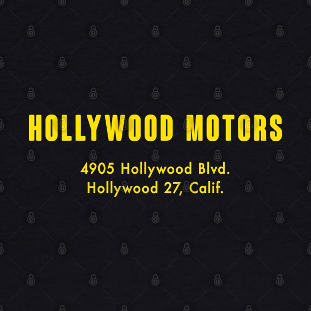 Vintage Hollywood Motors Max Balchowsky 'Old Yeller' Speed Shop emblem - Old yeller yellow print by retropetrol